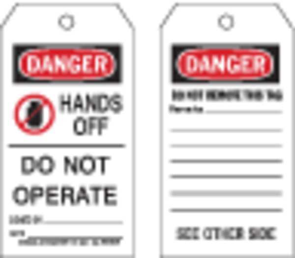 Danger Tag, 5-3/4 x 3 In, Hd Polyest, PK10