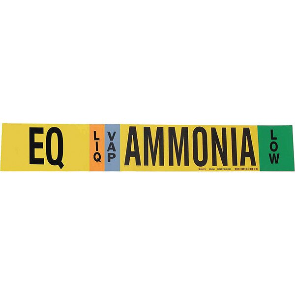 Ammonia Pipe Marker, EQ, 3 to 5In