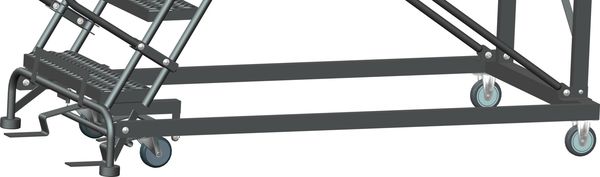 Roll Work Platform, Steel, Single, 40 In.H