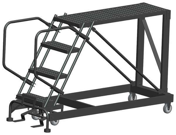 Roll Work Platform, Steel, Single, 40 In.H