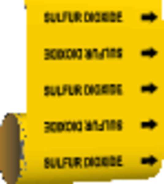 Pipe Marker, Sulfur Dioxide, Yel, 41579