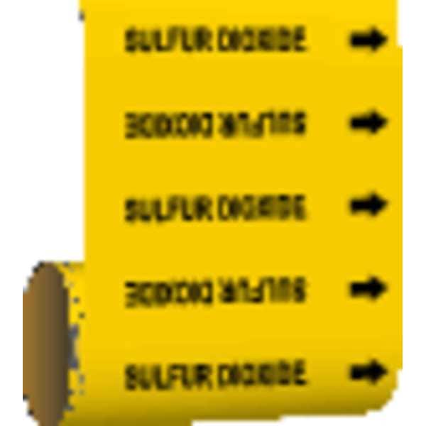 Pipe Marker, Sulfur Dioxide, Yel, 15569