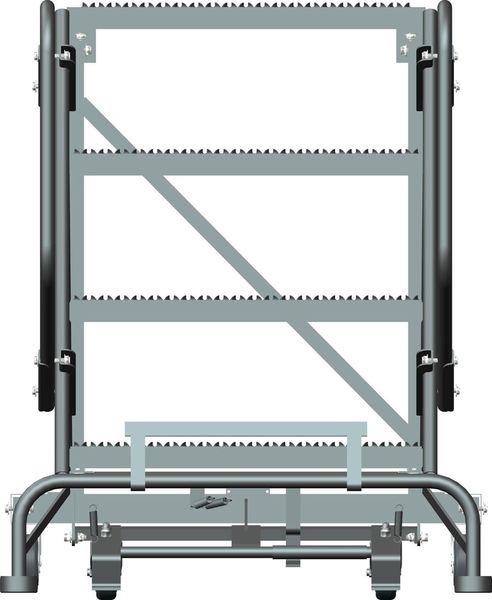 Roll Work Platform, Steel, Single, 40 In.H