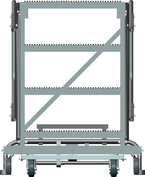 Roll Work Platform, Steel, Single, 40 In.H