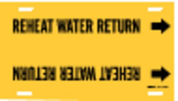 Pipe Mrkr, Reheat Water Return, 8to9-7/8In