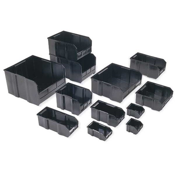 Plastic Divider, Black, 10 in L, 6 1/2 in W, 6 3/4 in H