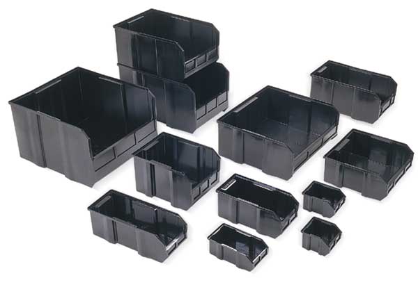 Plastic Divider, Black, 17 1/8 in L, 10 1/4 in W, 10 1/4 in H
