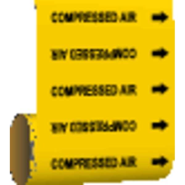Pipe Marker, Compressed Air, Yel, 41455