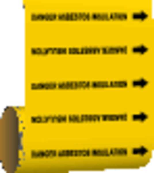 Pipe Marker, Danger Asbestos Insulation, 15526
