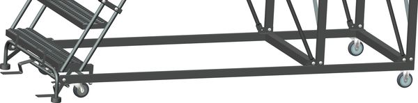 Roll Work Platform, Steel, Single, 70 In.H