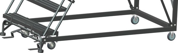 Roll Work Platform, Steel, Single, 70 In.H