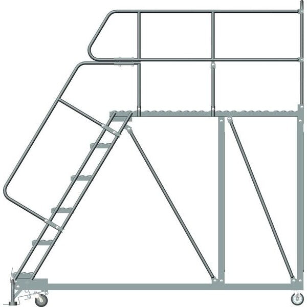 Roll Work Platform, Steel, Single, 60 In.H