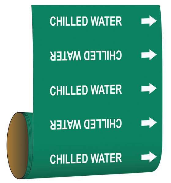 Pipe Marker, Chilled Water, Green, 15517