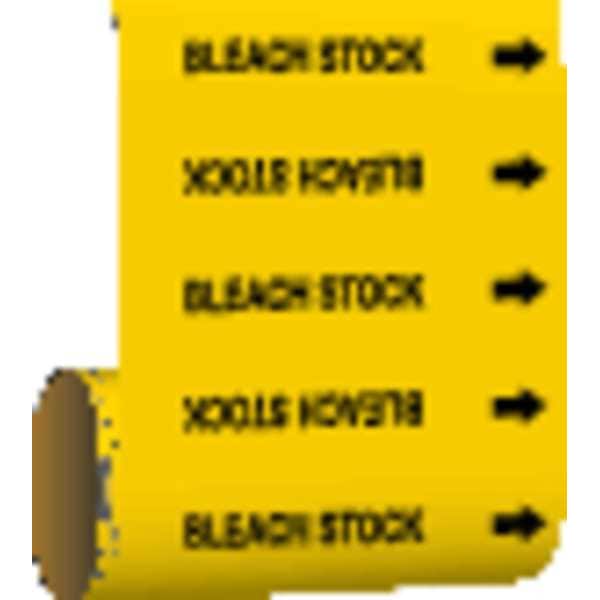 Pipe Marker, Bleach Stock, Yellow, 52643