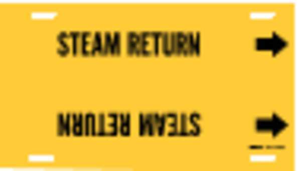 Pipe Marker, Steam Return, Yel, 10 to 15 In