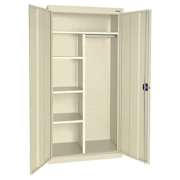 20/22 ga. ga. Steel Storage Cabinet, 46 in W, 72 in H, Stationary