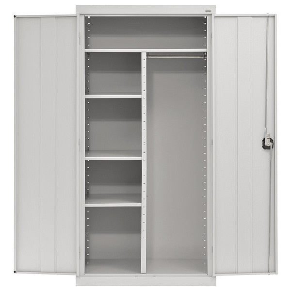 20/22 ga. ga. Steel Storage Cabinet, 46 in W, 72 in H, Stationary