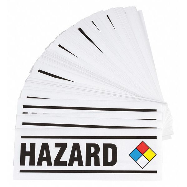 Hazardous Warning Label, PK100