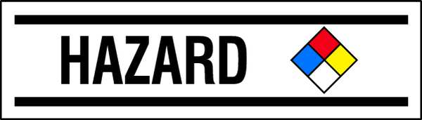 Hazardous Warning Label, PK100