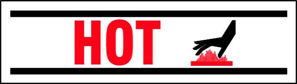 Hazardous Warning Label, PK100