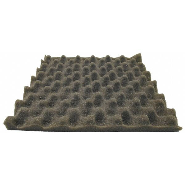 Acoustical Foam Convoluted, 2In, Gray, PK4
