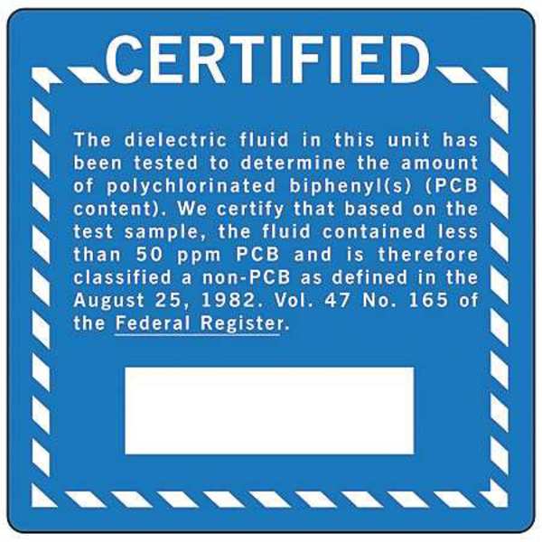 Chemical Label, 6 In. H, 6 In. W, PK100