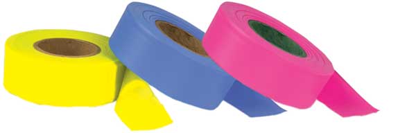 Taffeta Flagging Tape, Yellow Glo, 150 ft