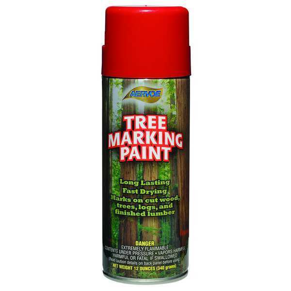Tree Marking Paint, 12 oz., Red, Solvent -Based