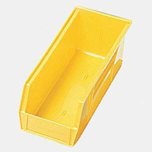 Shelf Storage Bin, Yellow, Polypropylene, 11 5/8 in L x 6 5/8 in W x 4 in H, 50 lb Load Capacity