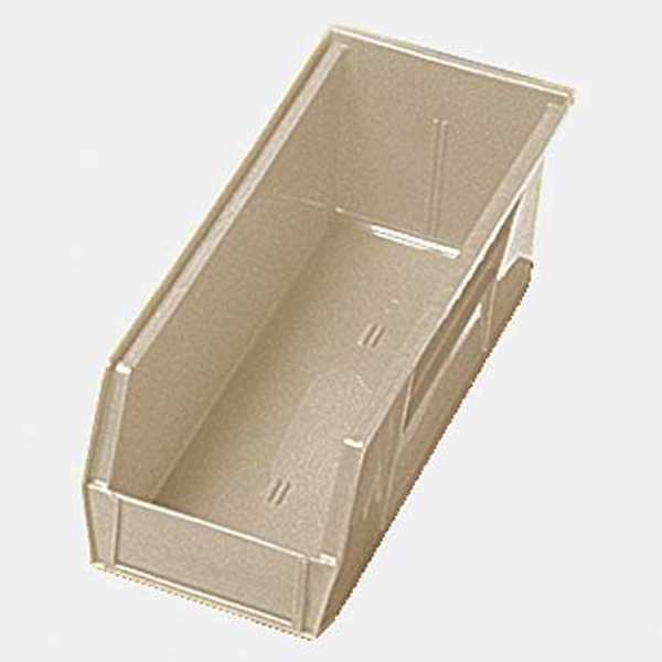 Shelf Storage Bin, Ivory, Polypropylene, 11 5/8 in L x 6 5/8 in W x 4 in H, 50 lb Load Capacity