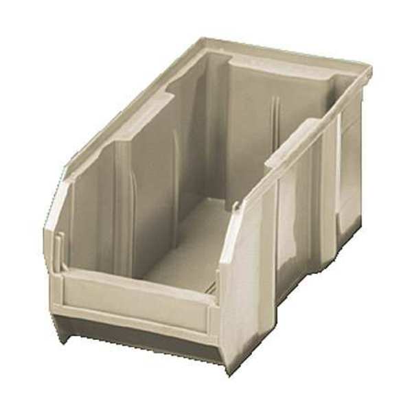 Hang & Stack Storage Bin, Ivory, Polypropylene, 14 3/4 in L x 8 1/4 in W x 7 in H