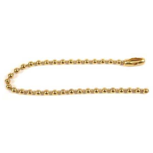 Beaded Chain, Brs, 4-1/2 In, PK25