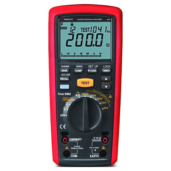 Megohmmeter, CAT IV 600V, 200 gigohm