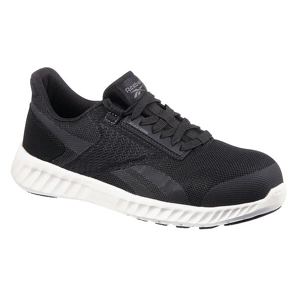 Size 4 Women's Athletic Work Shoe Composite Work Shoe, Black, White