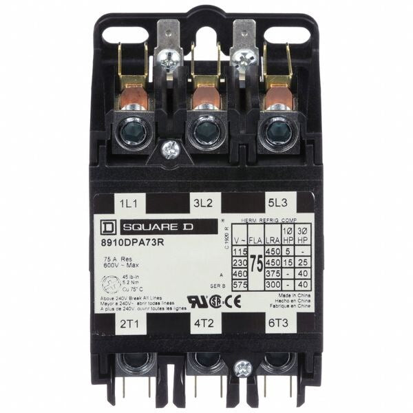 DefPurpContactor, 220/208-240VAC, 3P, 75A