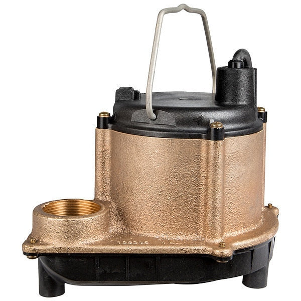 Manual Sump Pump, 1/3 HP, 10 ft Cord