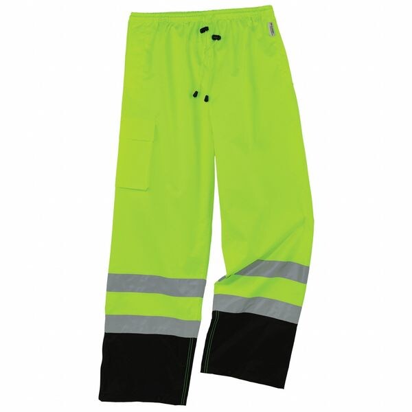Rain Pants, Hi-Vis, Blk Bottom, 2XL
