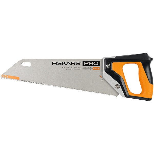 Hand Saw, 15 in Blade L, PVC/Wood