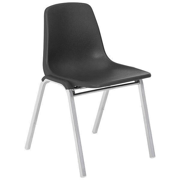 Stacking Chair, 8100 Series, Polypropylene Black, PK4