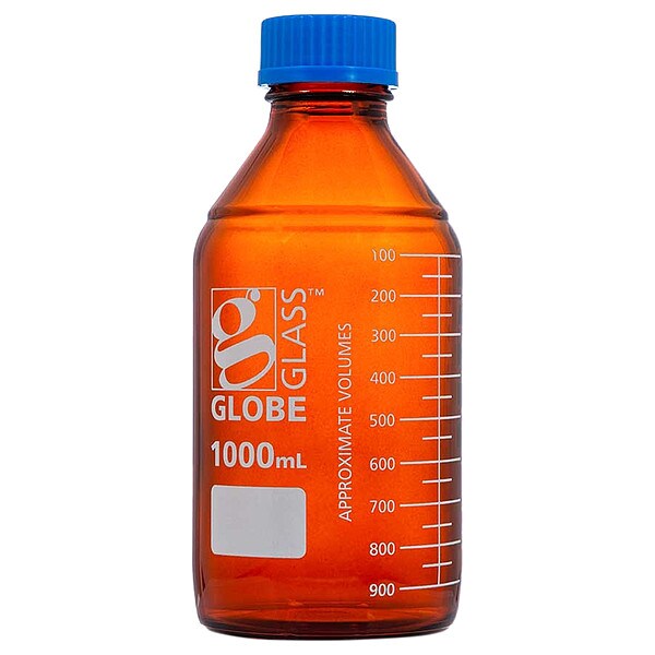 Bottle, 225 mm H, Amber, 101 mm Dia, PK10