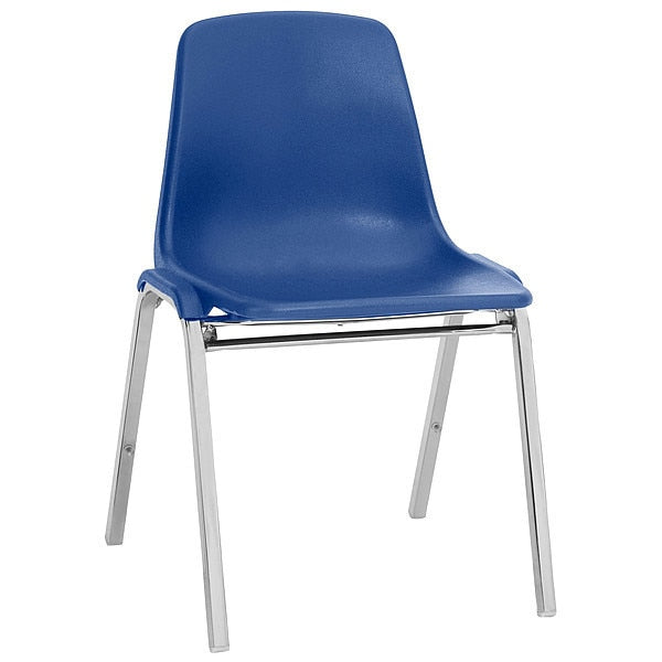 Stacking Chair, 8100 Series, Polypropylene Blue, PK4