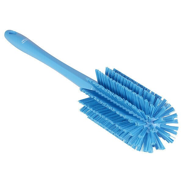 One-piece Scrub Brush, Medium, Blue, 16 7/8 in L Overall