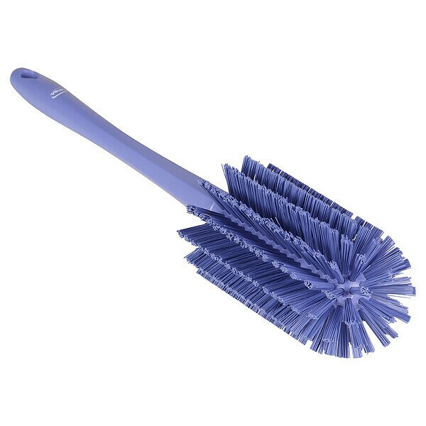 One-piece Scrub Brush, Medium, Purple, 16 7/8 in L Overall