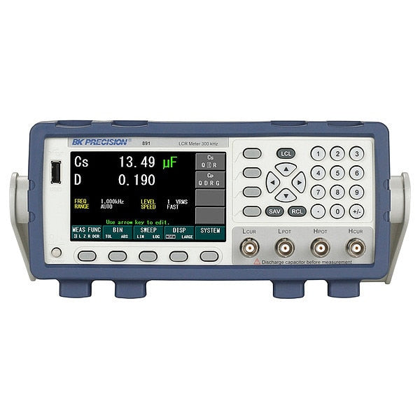 LCR Meter, LCD, w/ Kelvin Clips