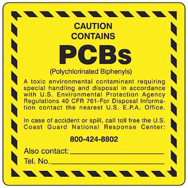 Chemical Label, Polyester, 2 In. W, PK100