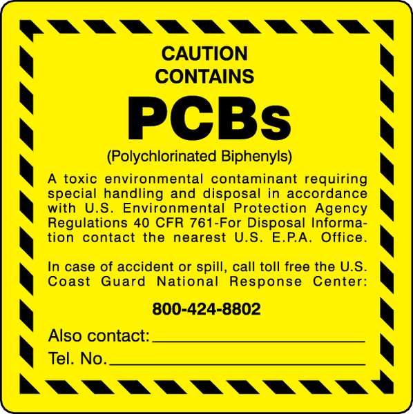 Chemical Label, 6 In. W, Vinyl, PK10