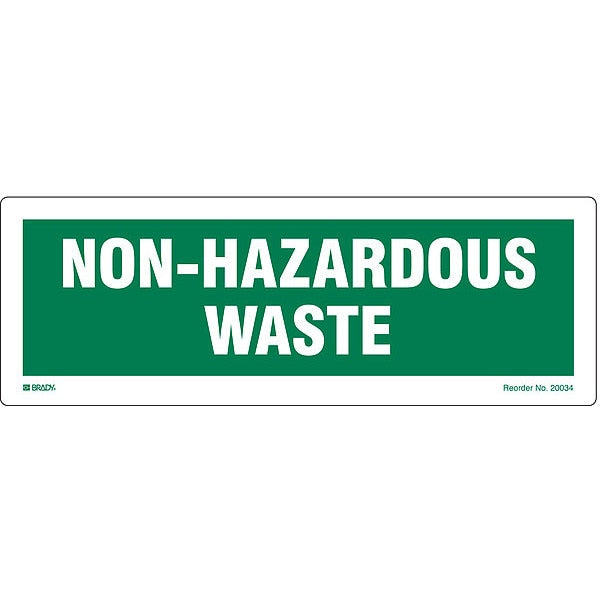 Waste Label, 3-1/2 In. H, PK100