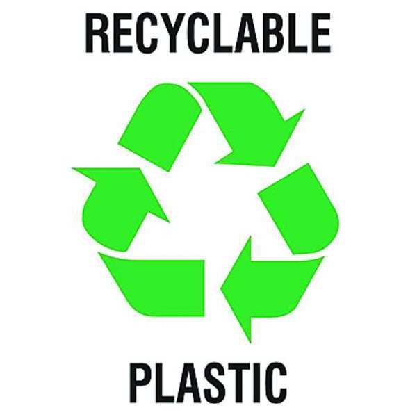 Recycling Label, Vinyl, 5 In. W, PK5, 20640FLS