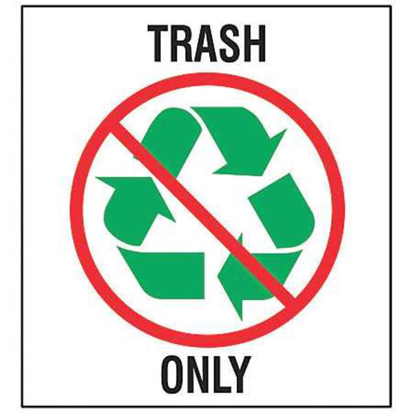 Recycling Label, 5 In. H, 5 In. W, PK5