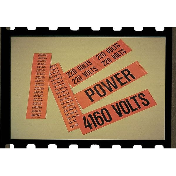 Pipe Marker, Three Phase, Orange, PK5, CVC-1017-PK